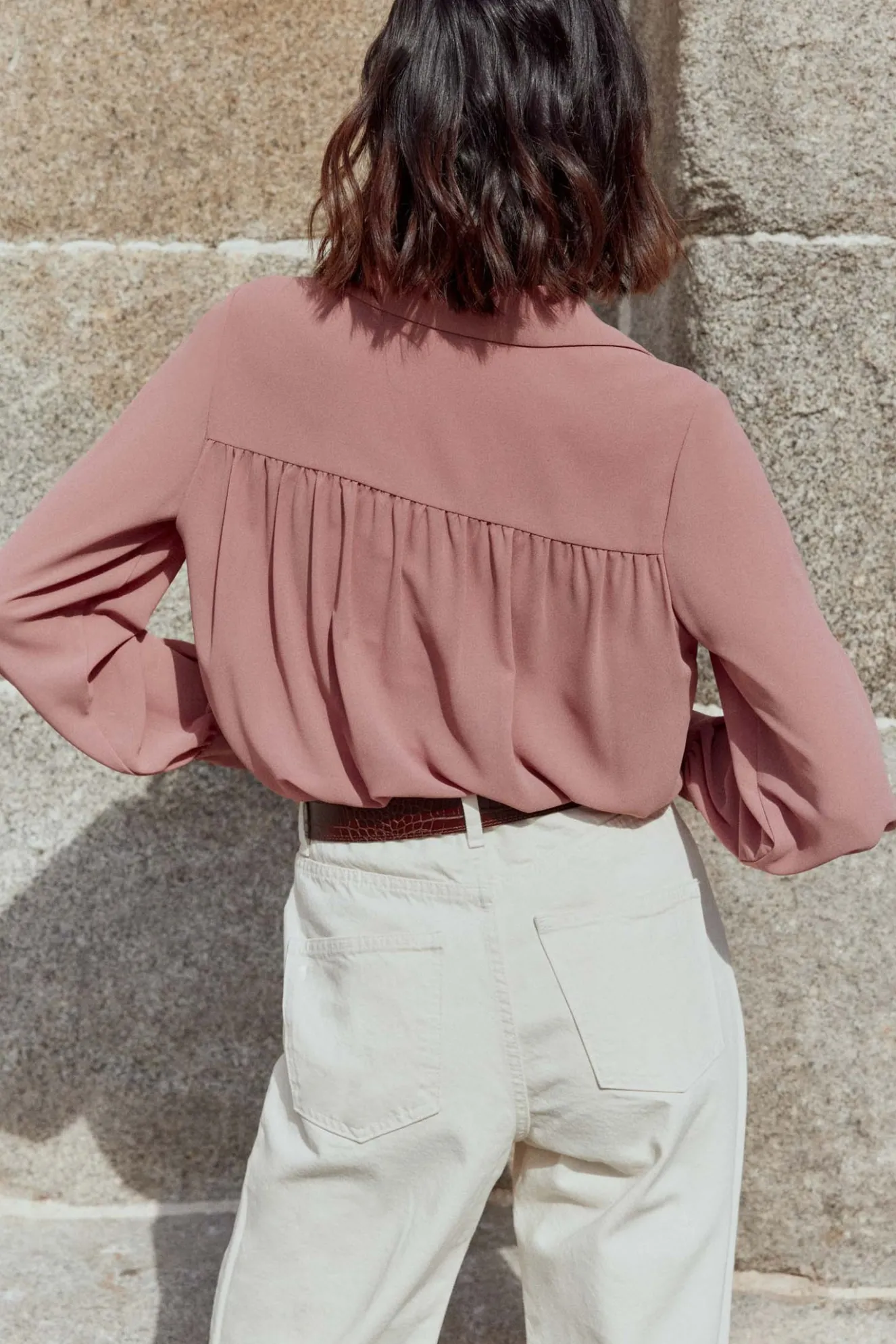 ADAME Nude Blouse