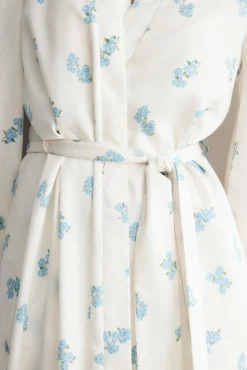 AISHA Print Blue Robe