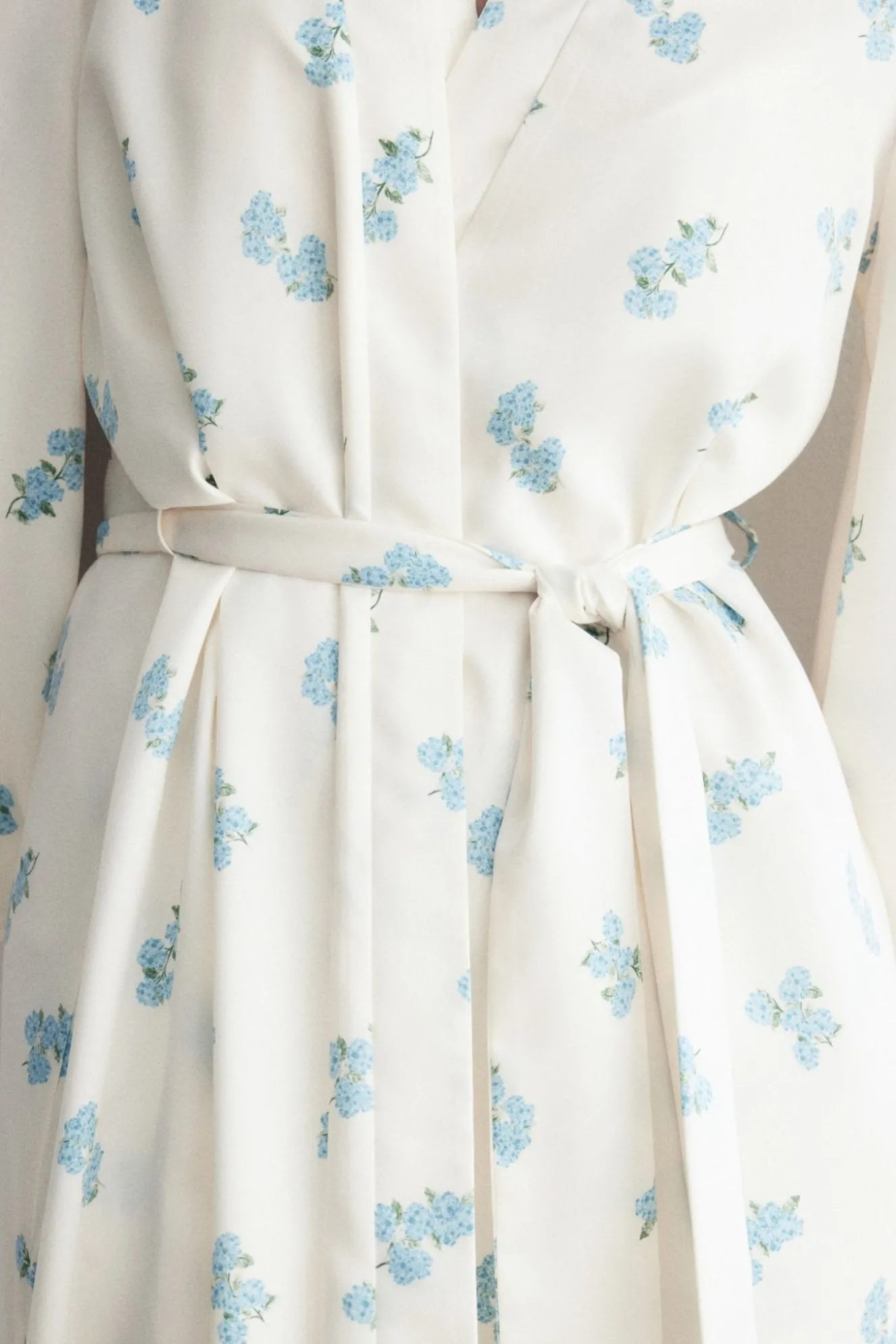 AISHA Print Blue Robe