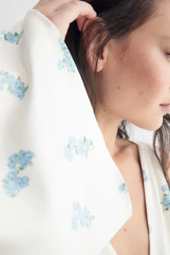 AISHA Print Blue Robe