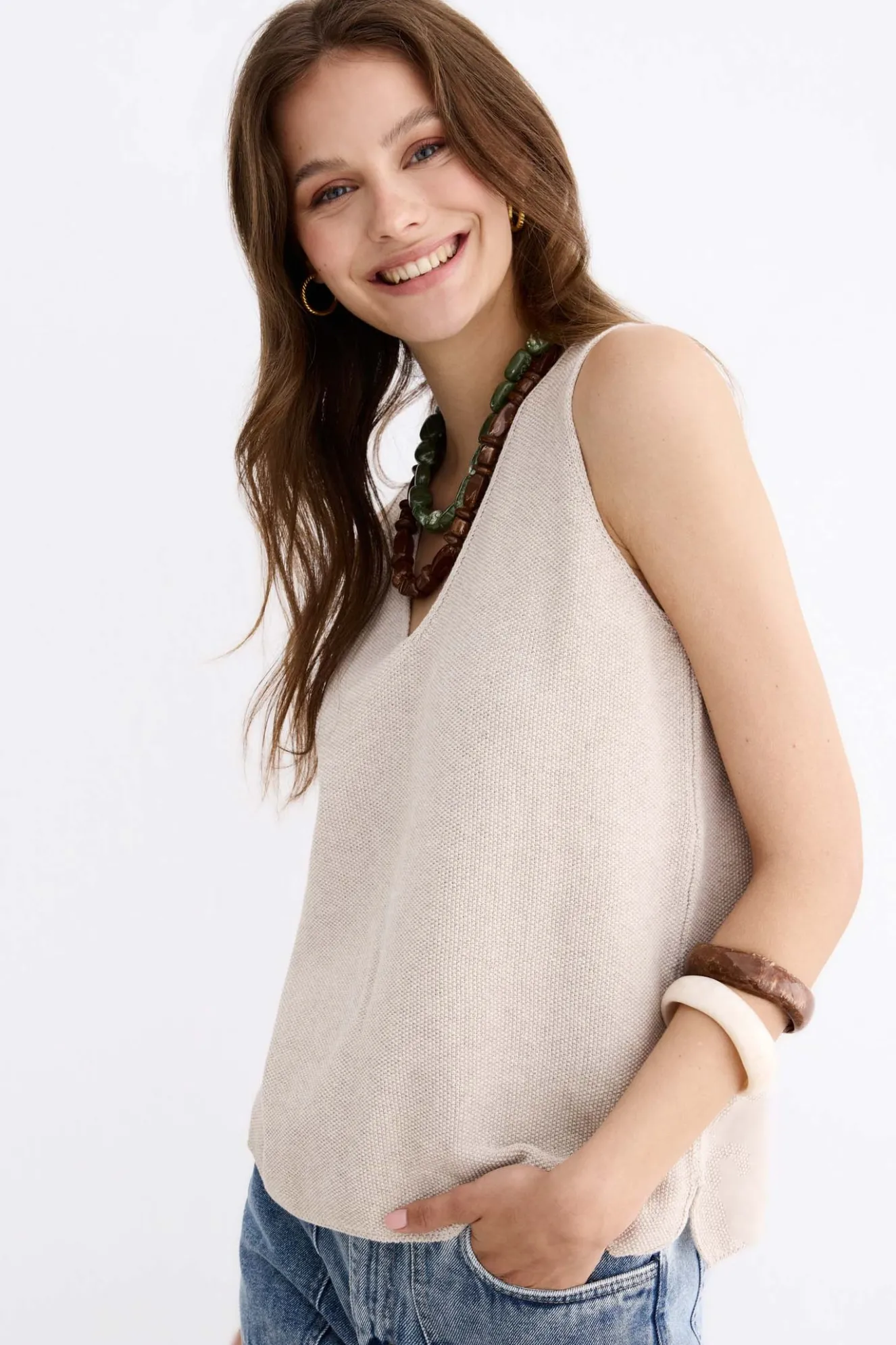 AKARI Beige Top