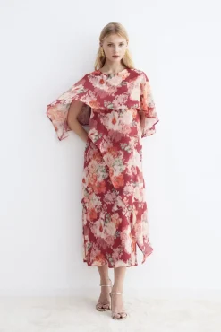 ALIZEE Print Rose Dress