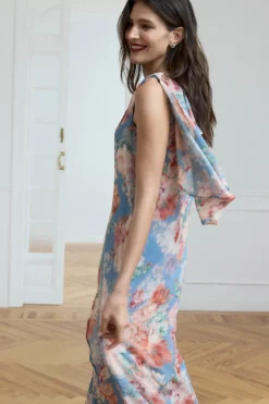 ALIZEE Print sky dress