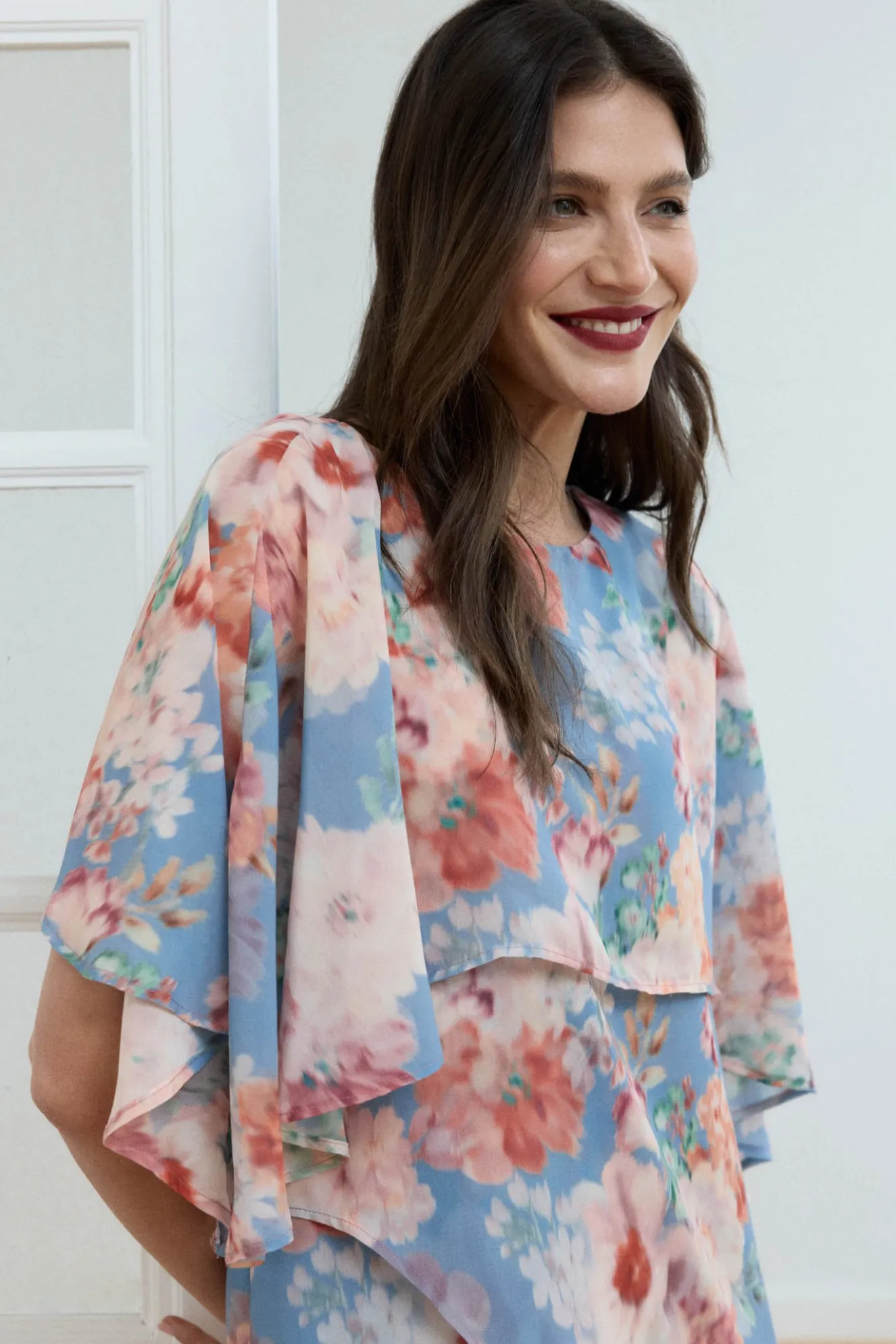 ALIZEE Print sky dress