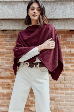ALLEGRA Burgundy Cape