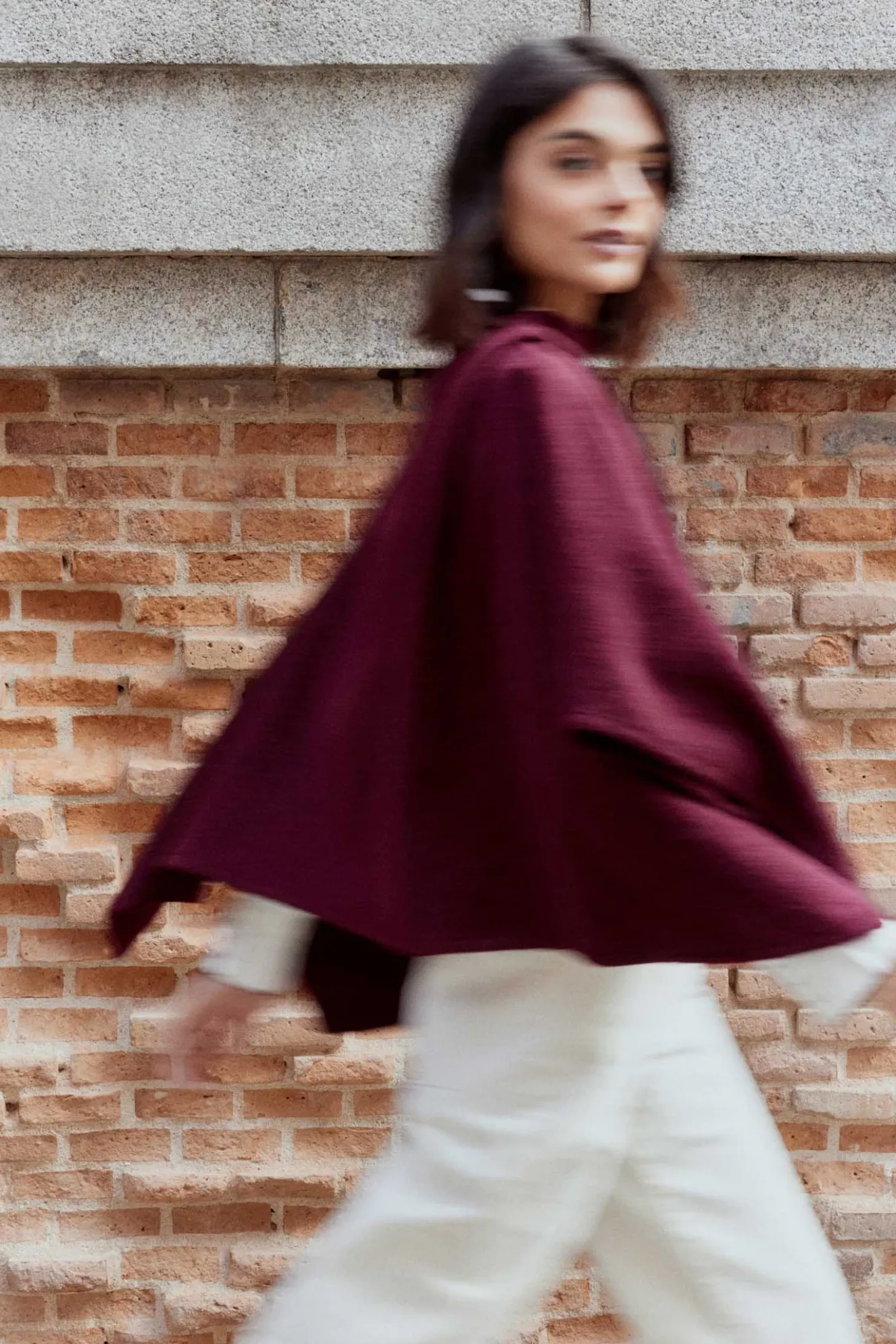 ALLEGRA Burgundy Cape