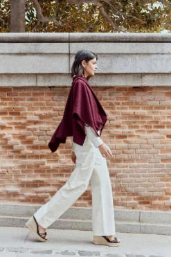 ALLEGRA Burgundy Cape