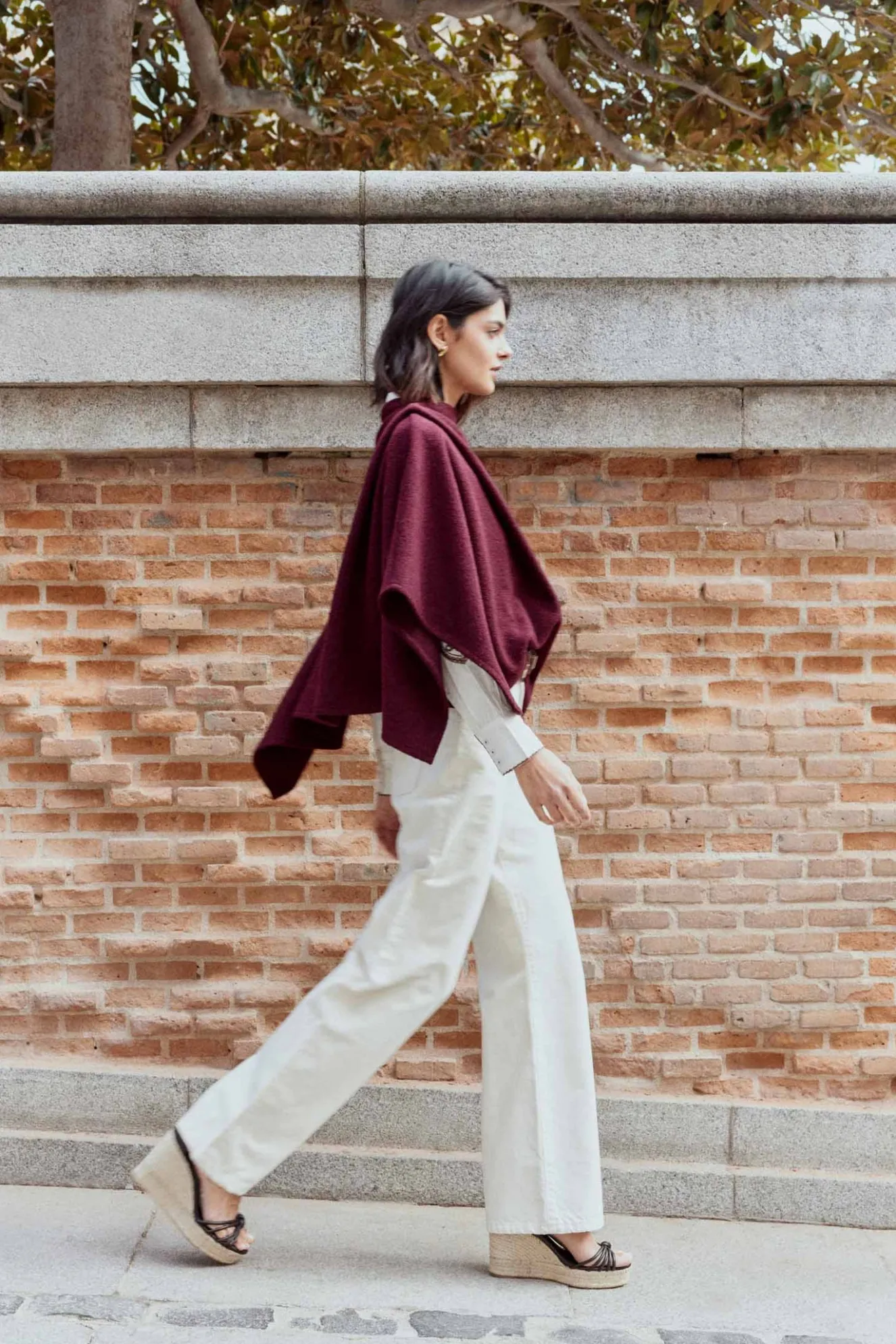 ALLEGRA Burgundy Cape