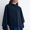 ALLEGRA Navy Cape