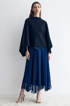 ALLEGRA Navy Cape