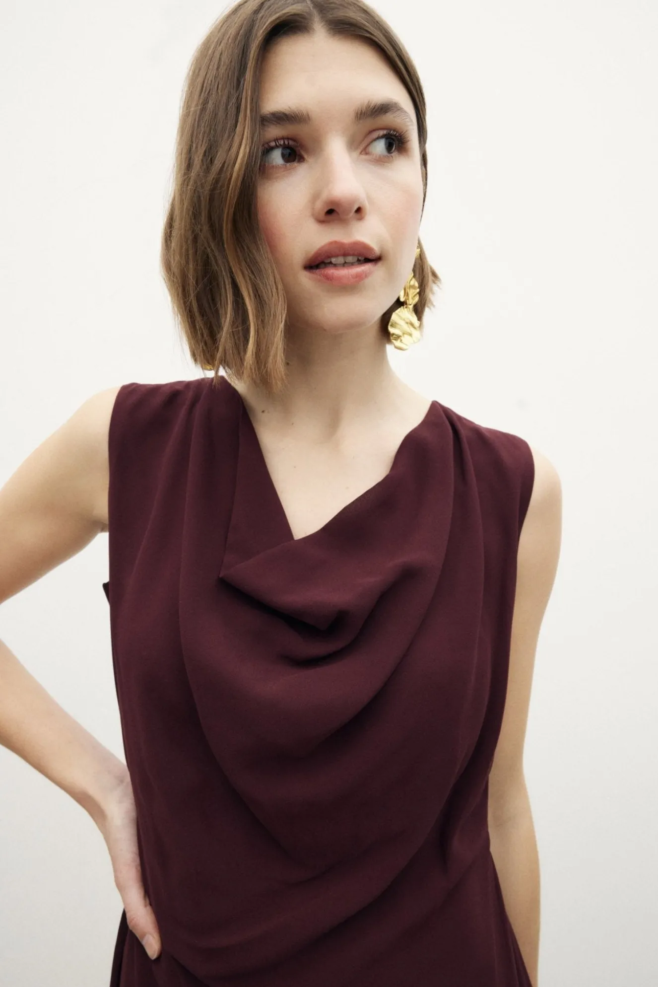 AMALFI Burgundy Dress
