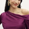 AMANDA Grape Blouse