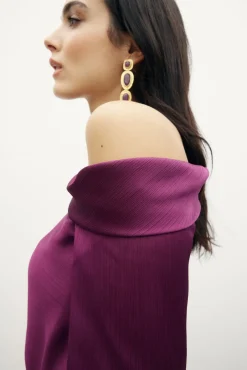 AMANDA Grape Blouse