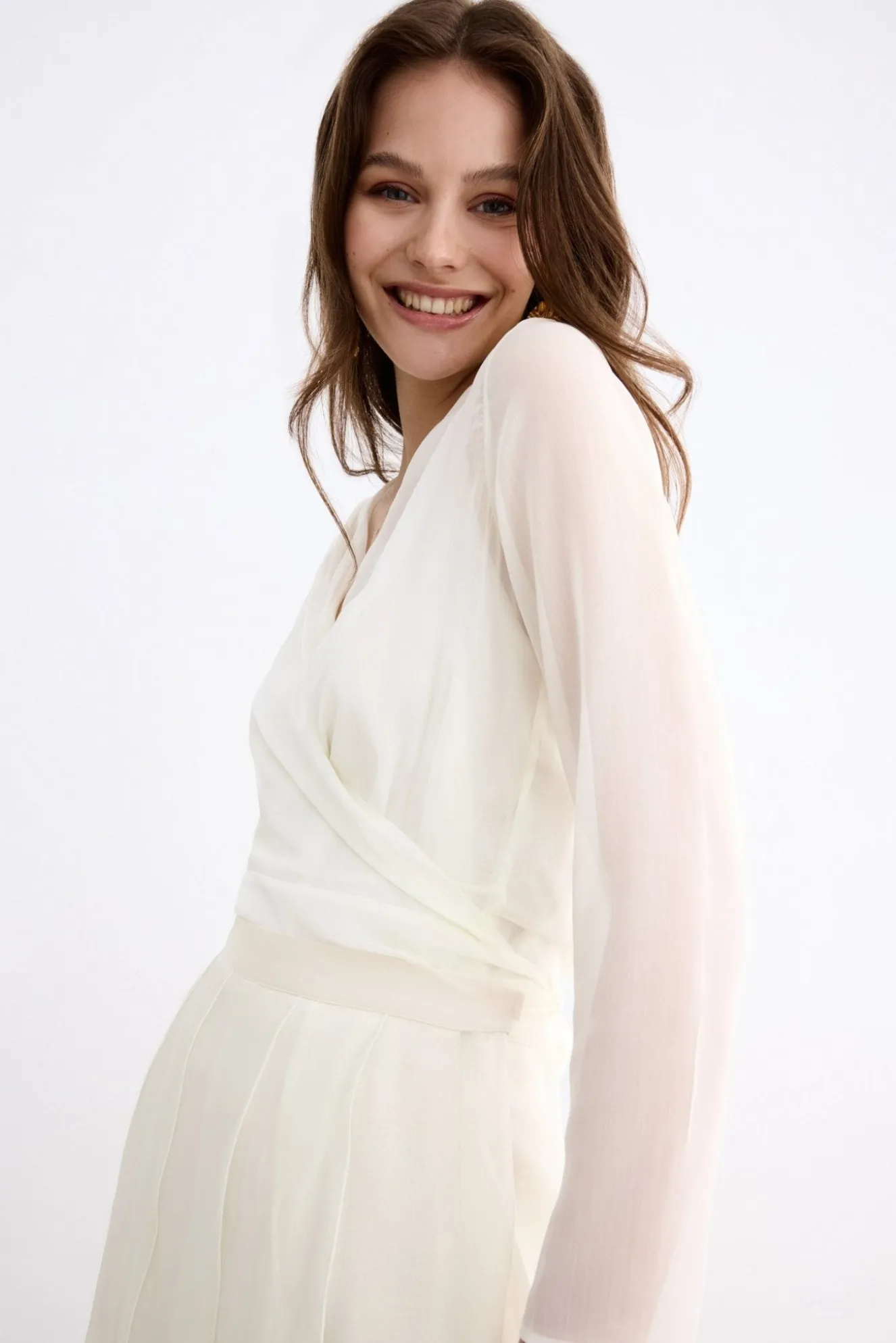 Amber White Blouse