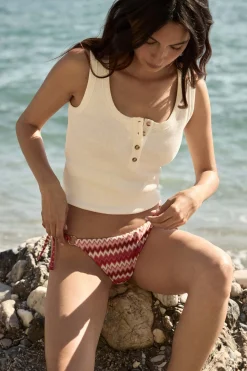ARUBA Print Red Bikini Bottom