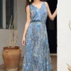AVA Print Blue Skirt