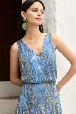 AVA Print Blue Skirt
