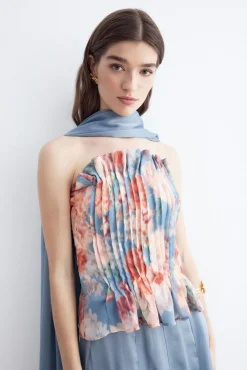 BARDOT Print Sky Top