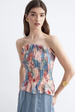 BARDOT Print Sky Top