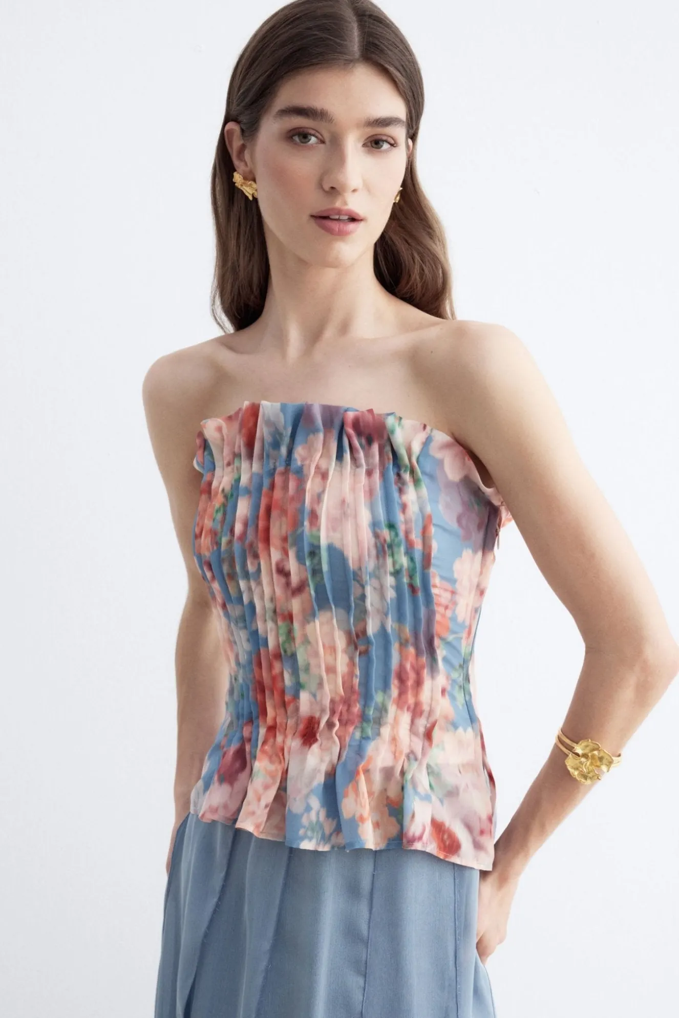 BARDOT Print Sky Top