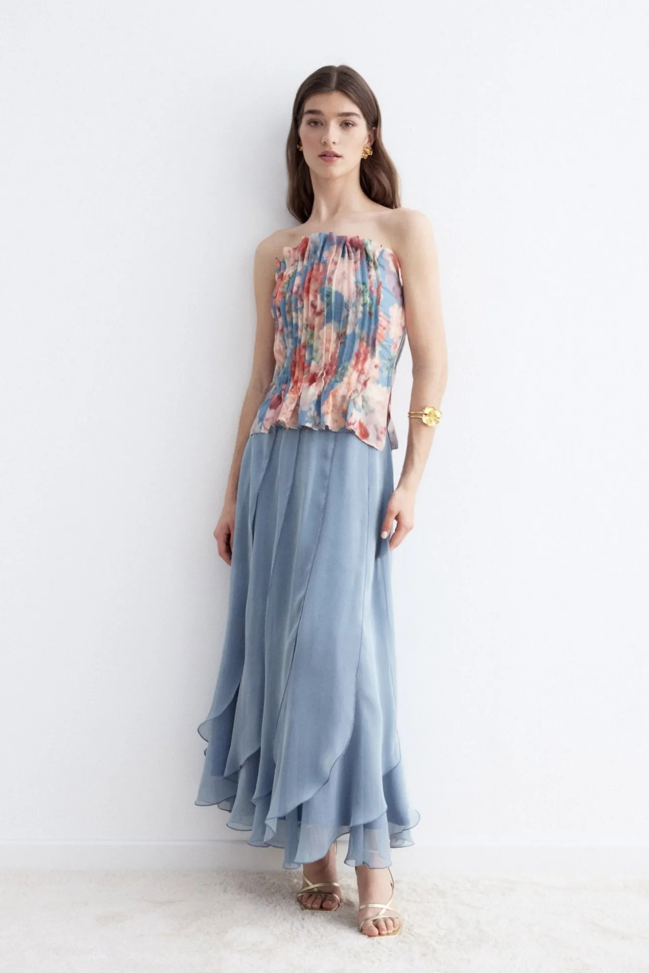 BARDOT Print Sky Top