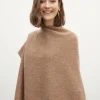 Beige MOHAIR Poncho for Women - BIMANI
