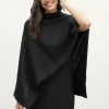 Black MOHAIR Poncho for Women - BIMANI