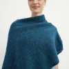 Blue MOHAIR Poncho for Women - BIMANI