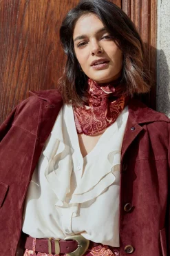 BOTEH Print Burgundy Scarf