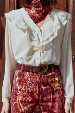 BOTEH Print Burgundy Scarf