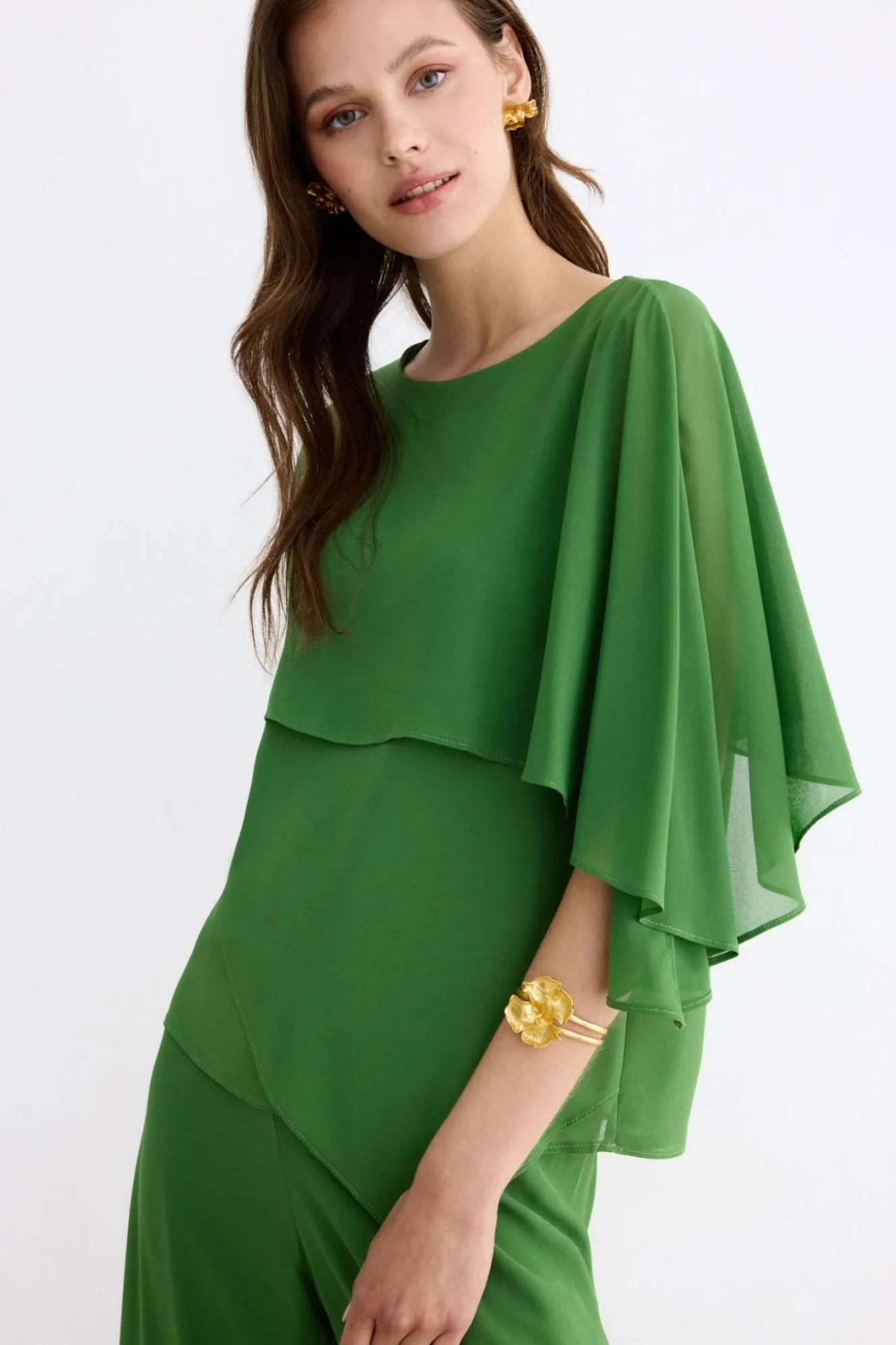 Camellia Forest Green Blouse