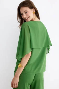 Camellia Forest Green Blouse