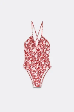 CANCUN Print Burnt Swimsuit