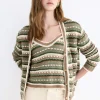 Cardigan GUINEA Emerald Stripes