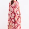 CAROLE Print Rose Dress