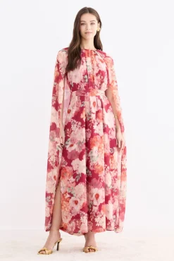 CAROLE Print Rose Dress