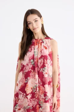 CAROLE Print Rose Dress