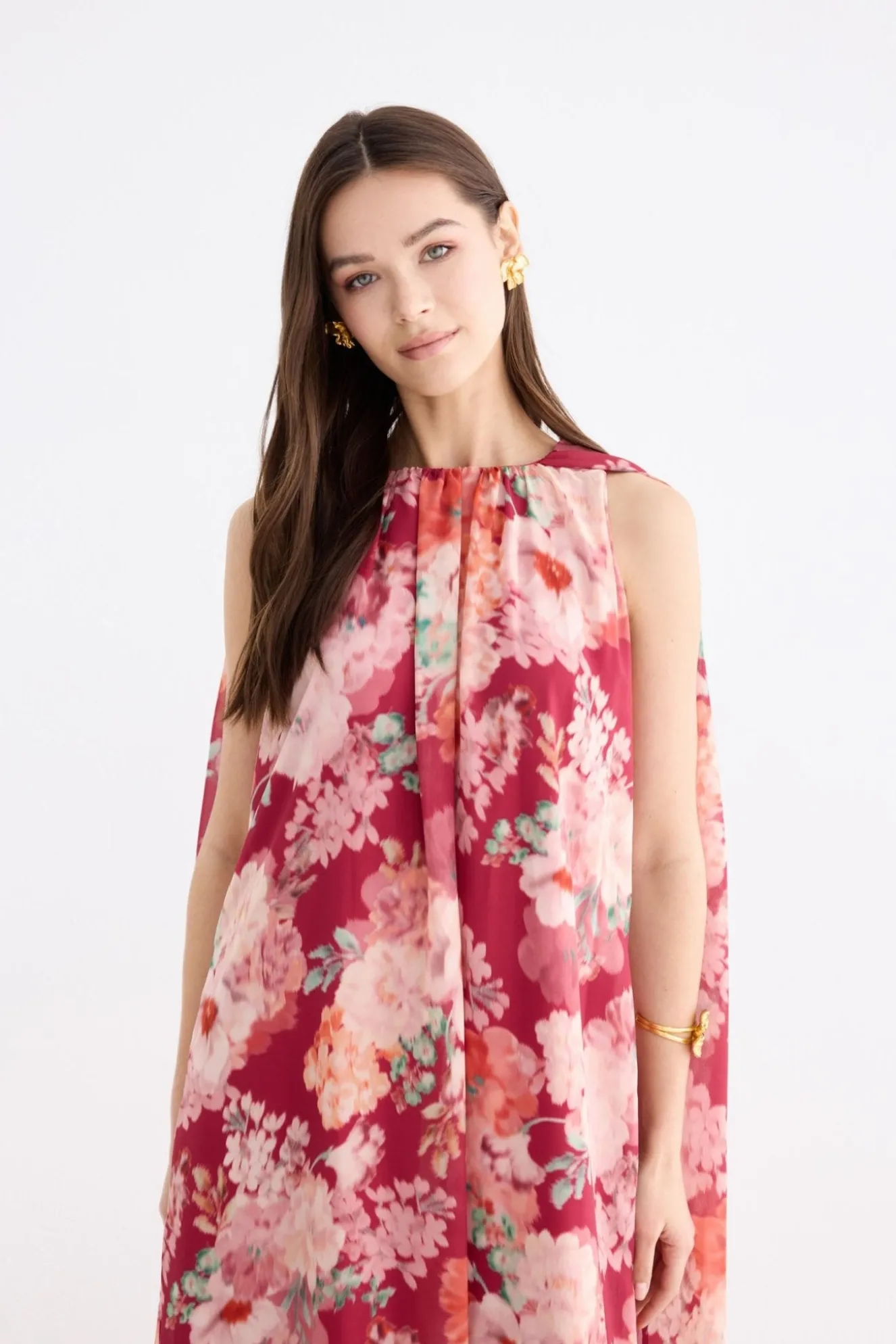 CAROLE Print Rose Dress