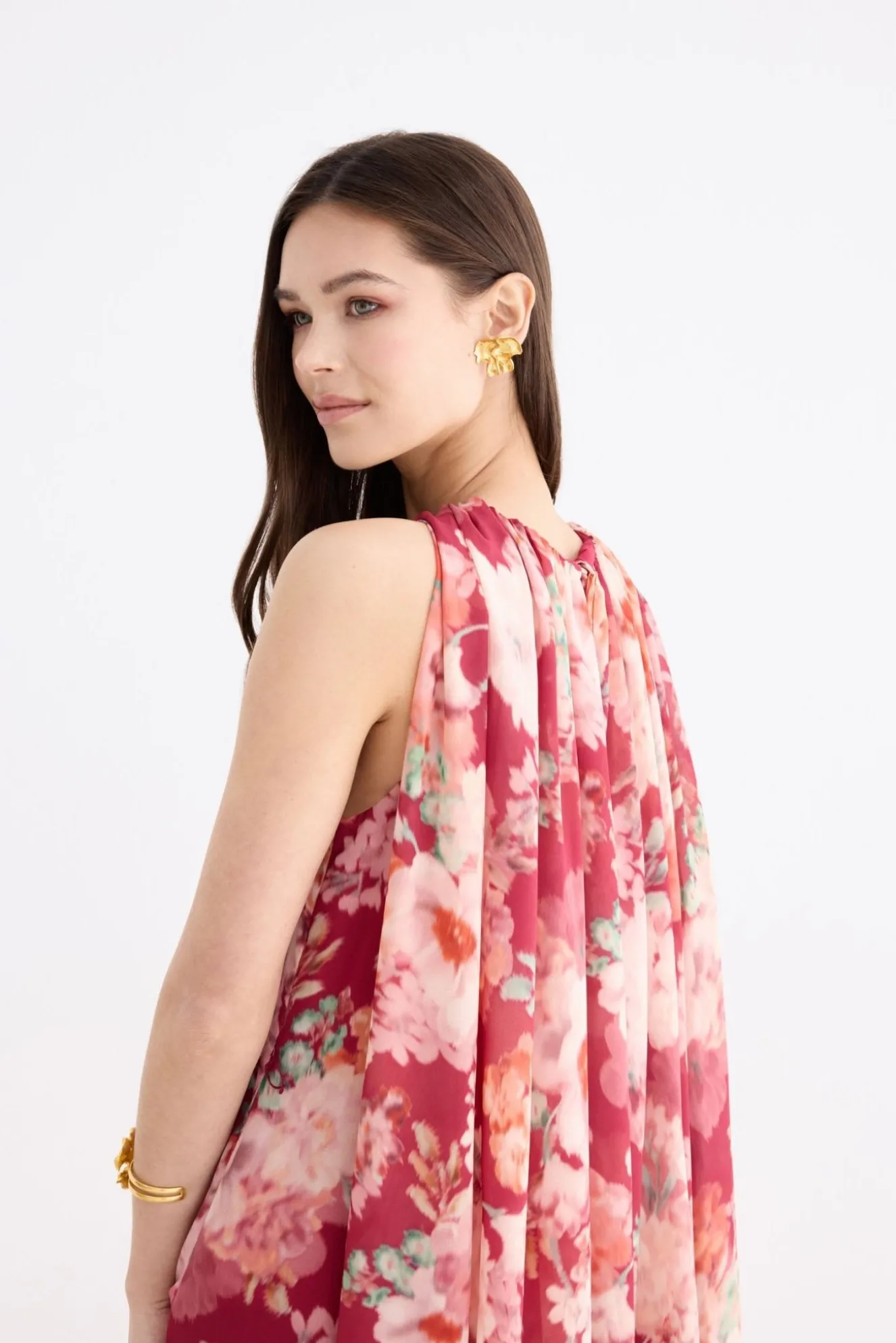 CAROLE Print Rose Dress