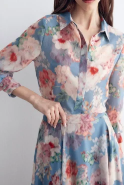 Chantal Print Sky Blouse
