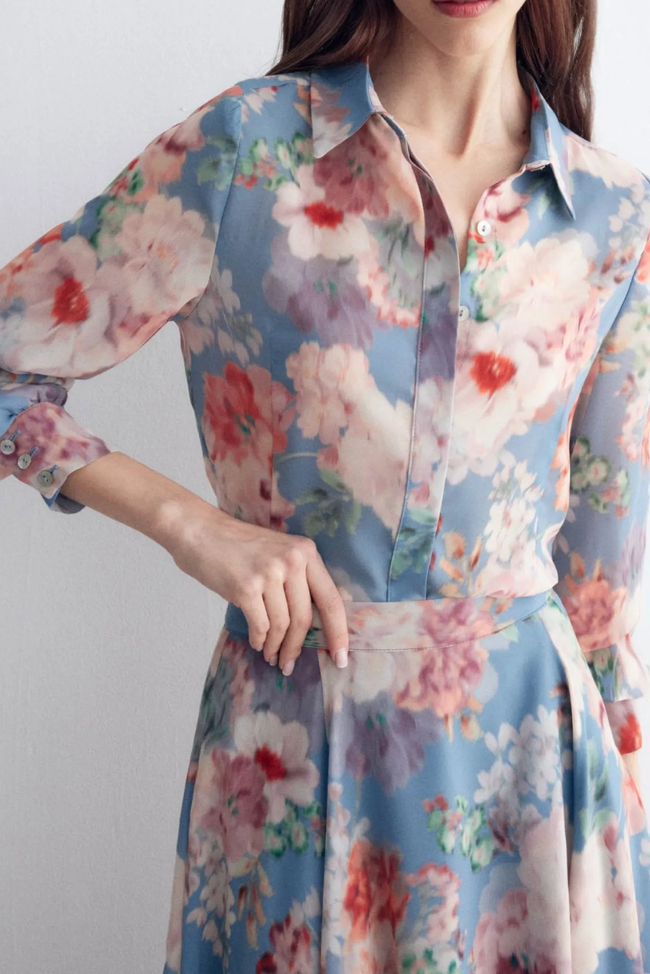 Chantal Print Sky Blouse