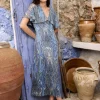 DANAE Print Blue Dress