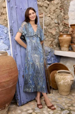 DANAE Print Blue Dress