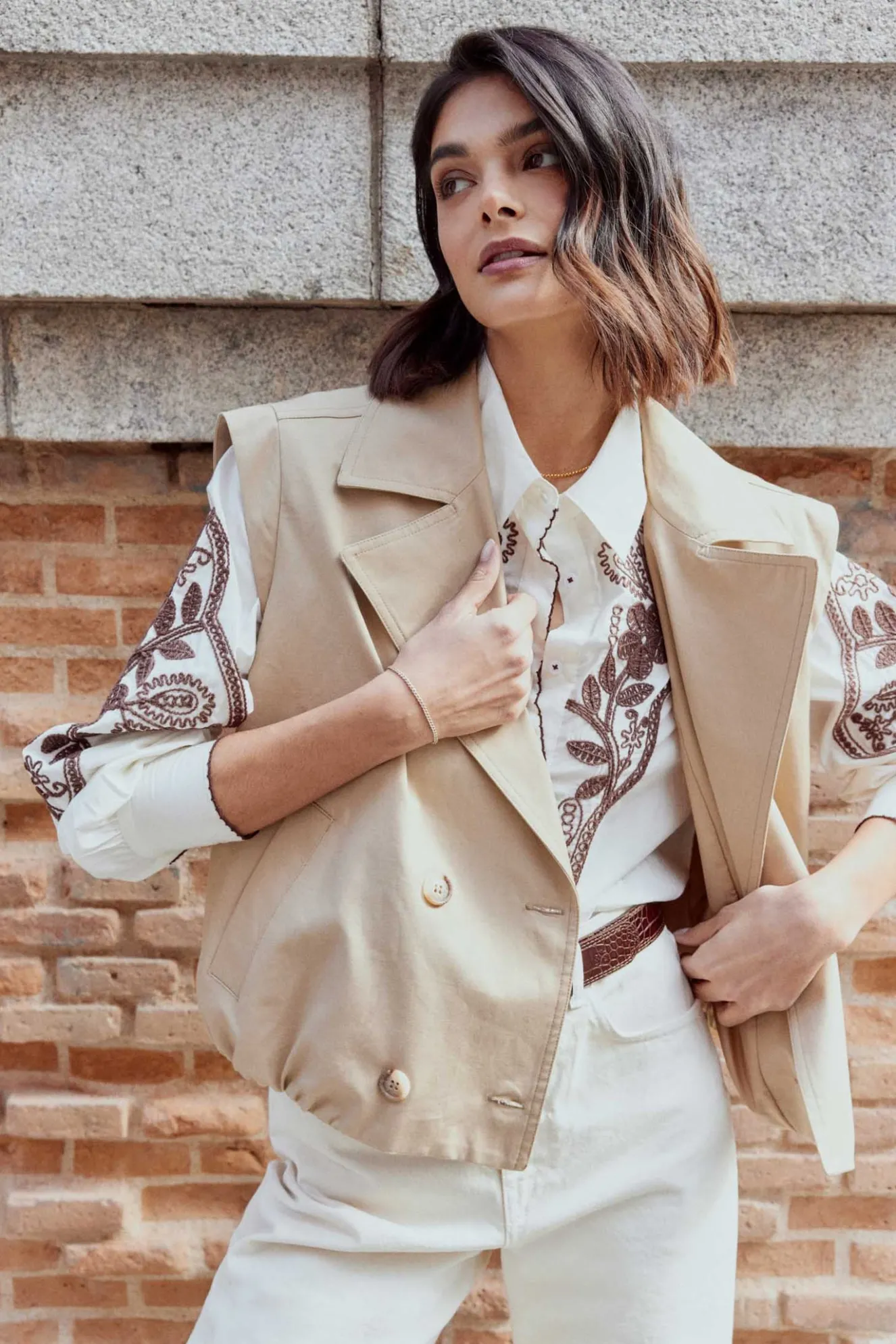 Detachable RENNES Beige Jacket