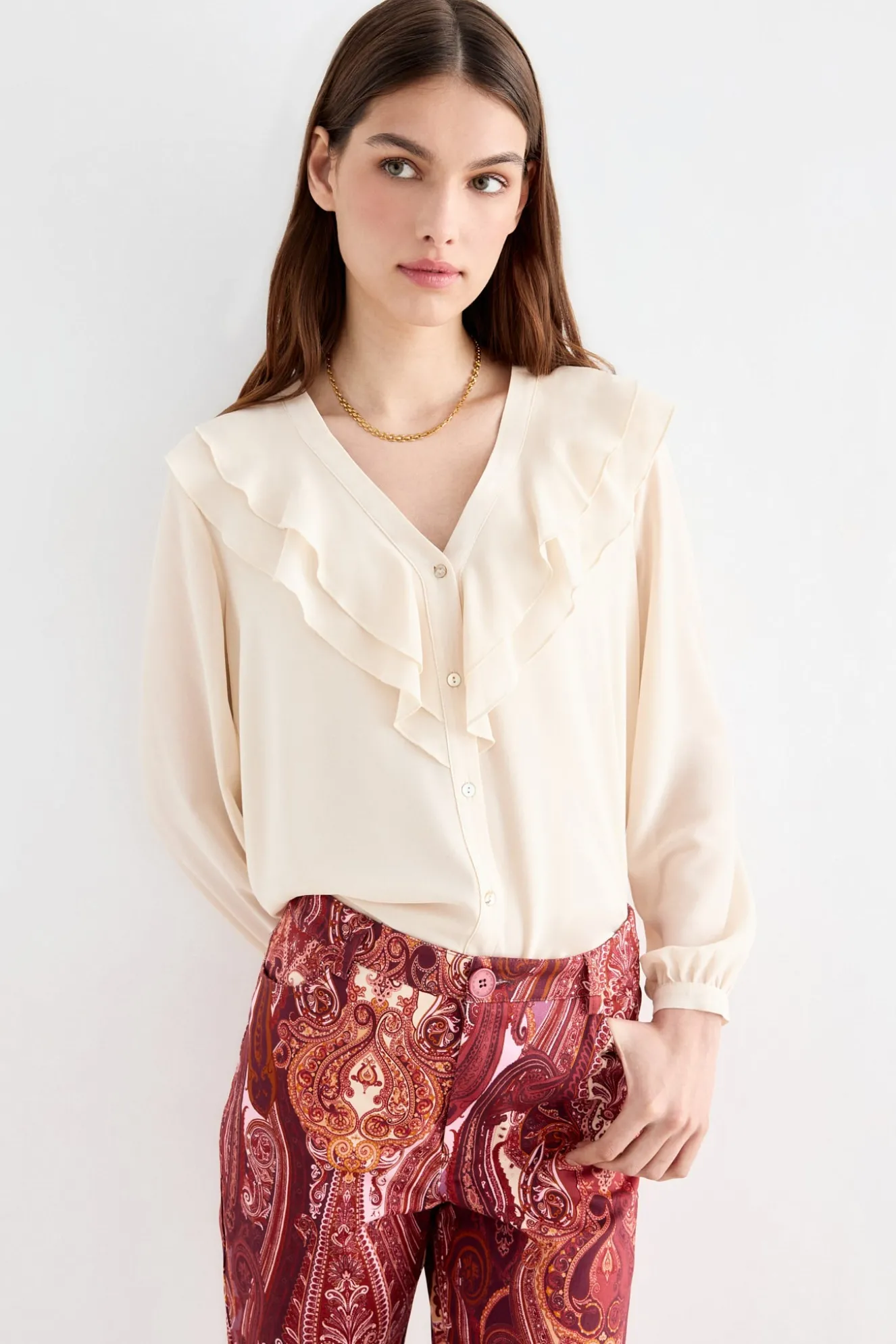 DORIA Beige Blouse