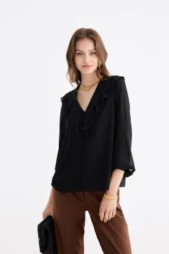DORIA Black Blouse