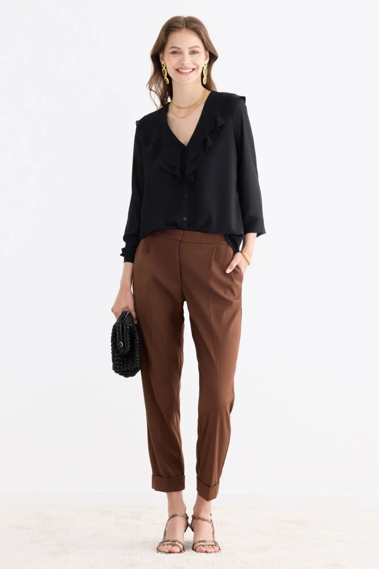 DORIA Black Blouse