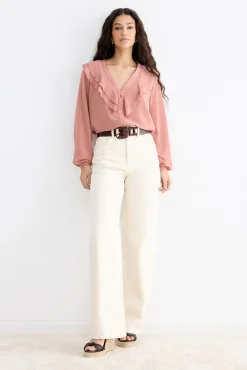 DORIA Nude Blouse