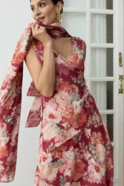 ERIN Print Rose Scarf