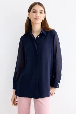 ESENCIA Blouse Blue